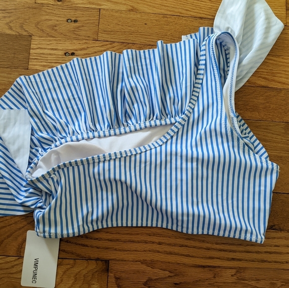 NWT VIMPUNEC Striped Ruffle Bikini - Picture 6 of 10